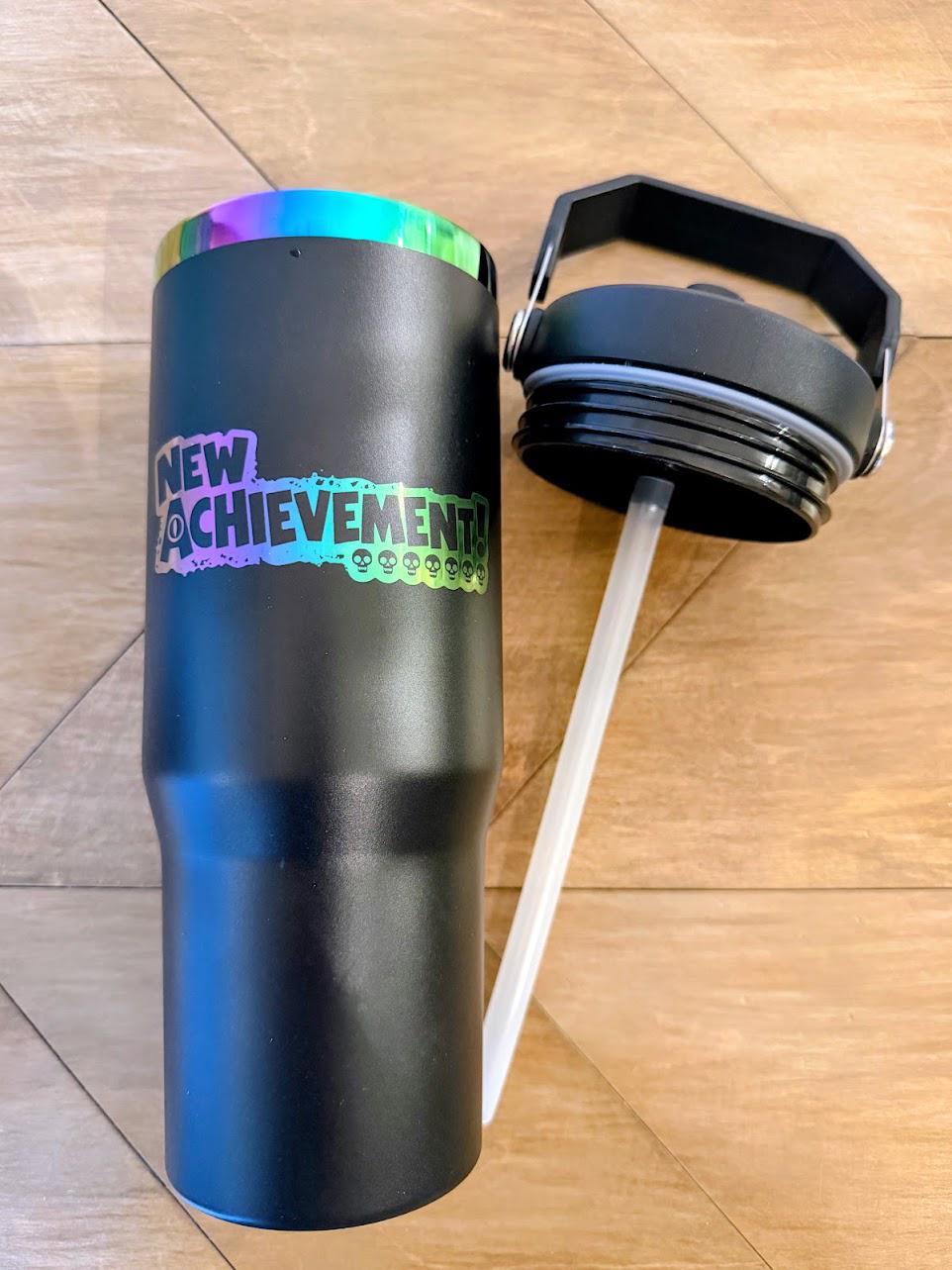 Dungeon Crawler Carl New Achievement Tumbler | DCC Engraved Cup | 20oz or 30oz Rainbow Tumbler | Crawler Gift | LitRPG Gift