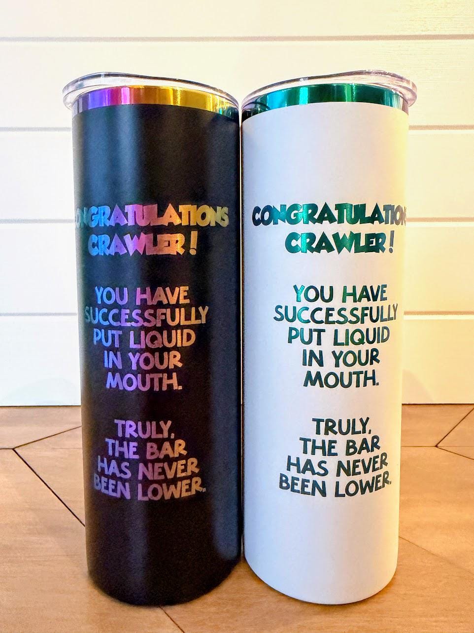 Dungeon Crawler Carl New Achievement Tumbler | DCC Engraved Cup | 20oz or 30oz Rainbow Tumbler | Crawler Gift | LitRPG Gift