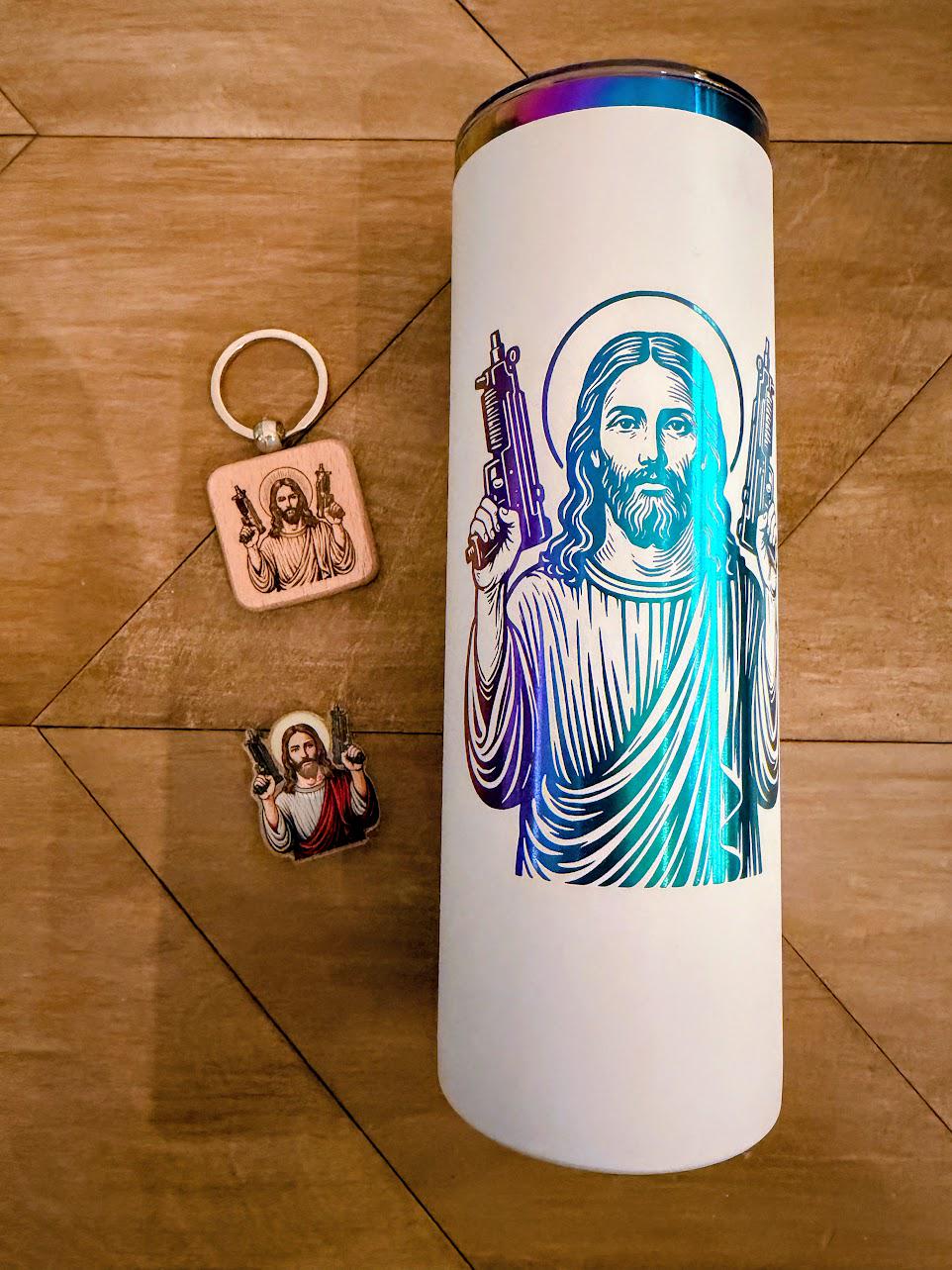 Dungeon Crawler Carl Gift Set | Choose Your Character | 20oz Engraved Tumbler, Acrylic Pin & Wooden Keychain | DCC Fan Gift