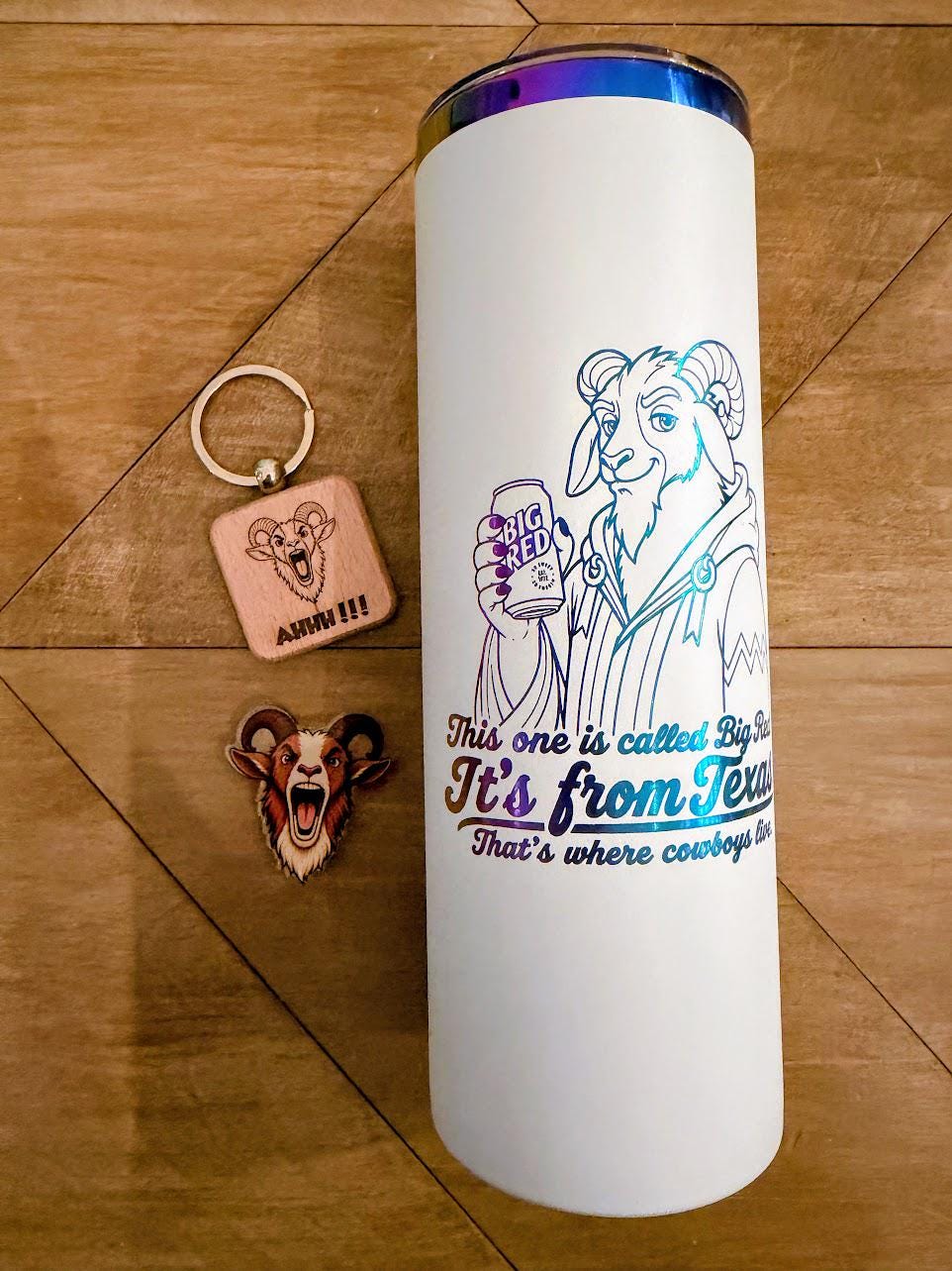 Dungeon Crawler Carl Gift Set | Choose Your Character | 20oz Engraved Tumbler, Acrylic Pin & Wooden Keychain | DCC Fan Gift