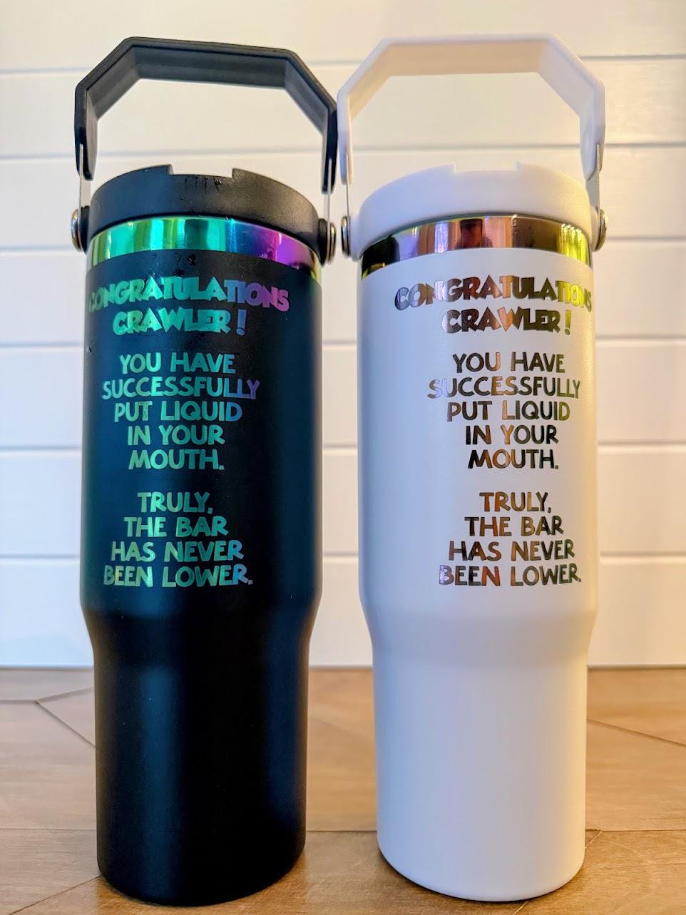 Dungeon Crawler Carl New Achievement Tumbler | DCC Engraved Cup | 20oz or 30oz Rainbow Tumbler | Crawler Gift | LitRPG Gift