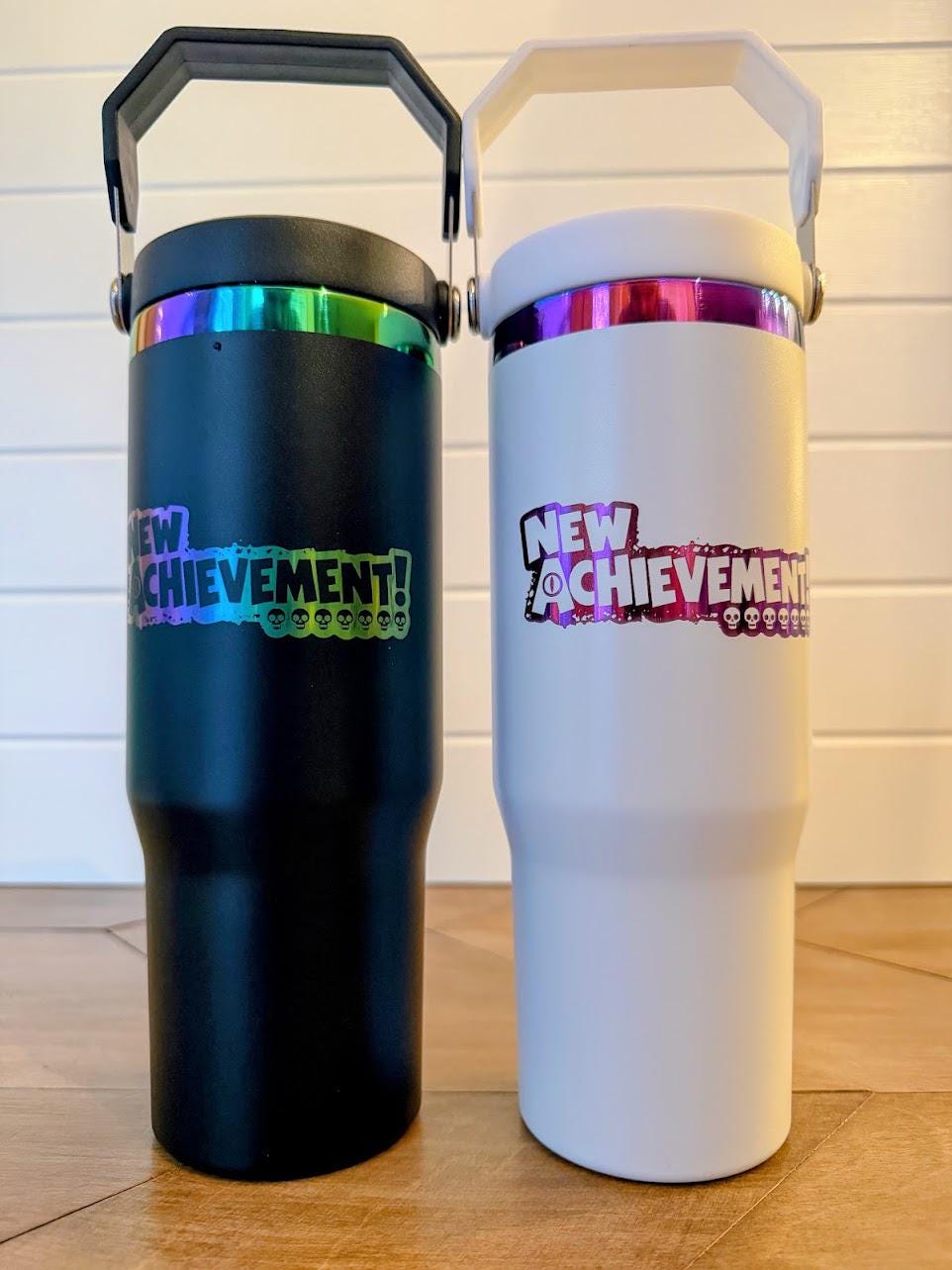 Dungeon Crawler Carl New Achievement Tumbler | DCC Engraved Cup | 20oz or 30oz Rainbow Tumbler | Crawler Gift | LitRPG Gift