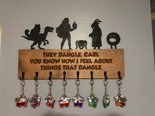 Dungeon Crawler Carl Inspired Tsunameez Keychain Display Holder | 8 Hook Collector Rack | Princess Donut | Mongo | Samantha | Nerd Room Decor